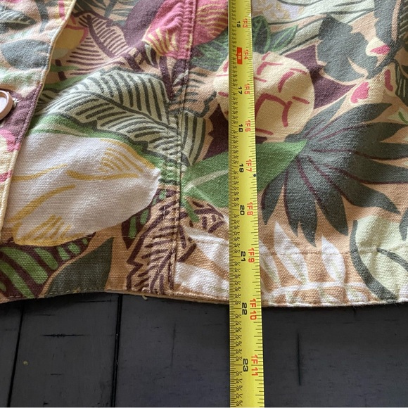 Coldwater Creek Tropical Button Down Jean Jacket Size L - Picture 12 of 13
